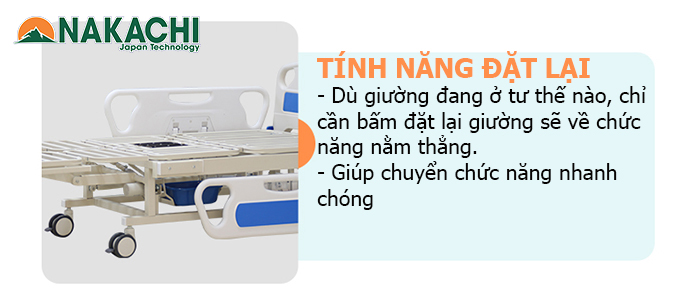 tính năng đạt lại Giường Y Tế Đa Năng Điện Cơ Nakachi NC-04DC